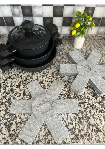 Kalın Tencere,tava & Borcam Koruyucu Çizdirmez Elyaf Keçe 10LU Set 30X30 cm Tava Koruyucu Çizdirmez modelleri