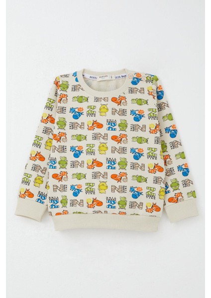 Erkek Bebek Eşofman Takım Zebra Macerası 9 Ay-3 Yaş, Krem fiyatları