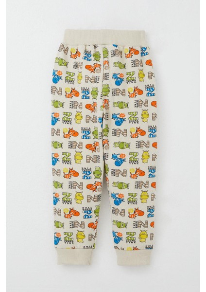 Erkek Bebek Eşofman Takım Zebra Macerası 9 Ay-3 Yaş, Krem indirimleri