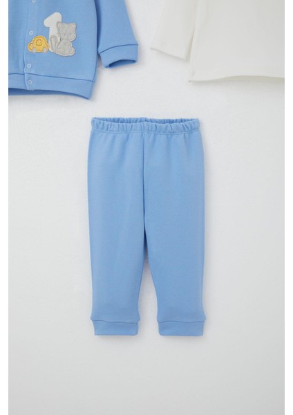 Erkek Bebek Bodyli 3 Lü Takım Patinin Araba Macerası 4 Ay-1 Yaş, Mavi indirimleri