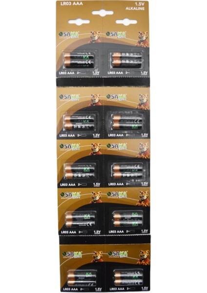 1.5 V Alkalin Aaa Ince Pil 20 Adet