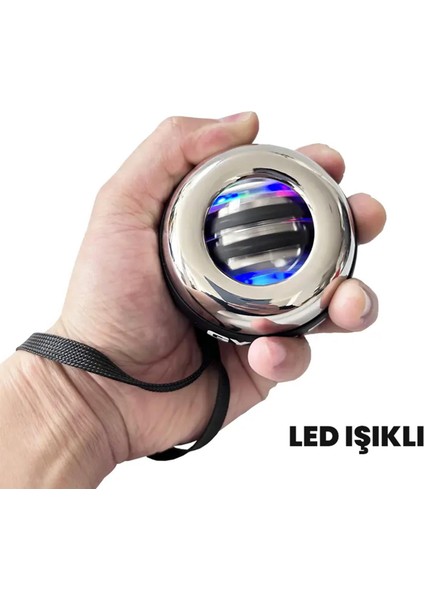 Metal Gyro Ball El Bilek Egzersiz Topu Led Işıklı Kol Kuvvet Güç Topu Powerball modelleri