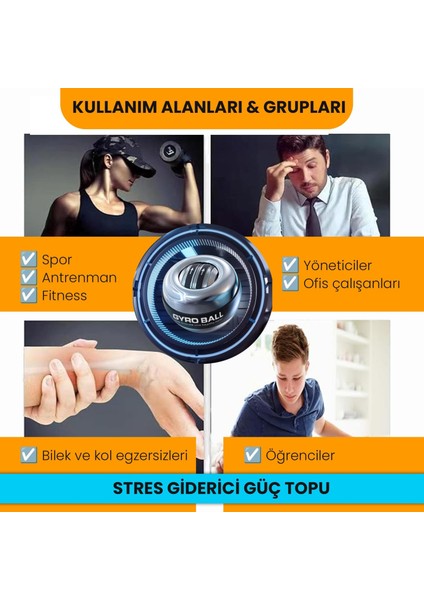 Metal Gyro Ball El Bilek Egzersiz Topu Led Işıklı Kol Kuvvet Güç Topu Powerball indirimleri