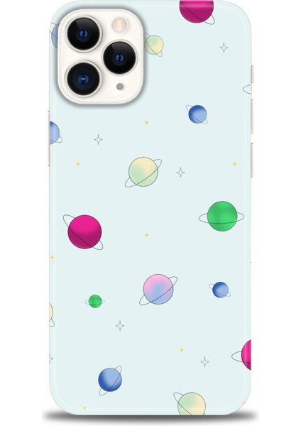 iPhone 12 Pro Max Kılıf Hd Baskılı - Gezegenler Çizim