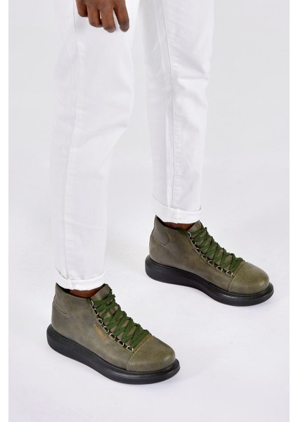 Bağcıklı Erkek Sneaker Bot Haki modelleri