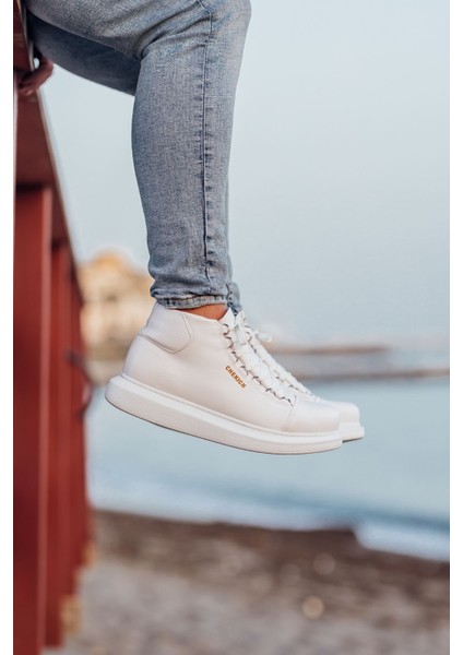 Bağcıklı Erkek Sneaker Bot Beyaz modelleri