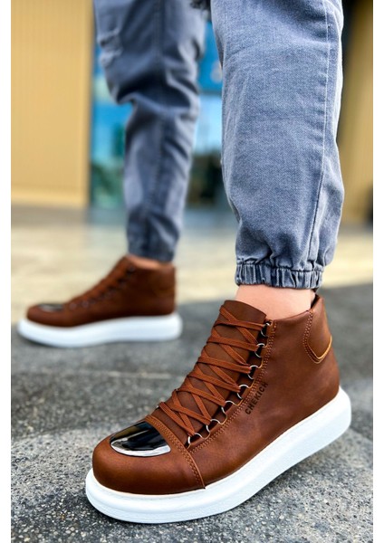 Bağcıklı Erkek Sneaker Bot Taba modelleri