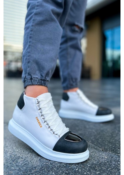 Bağcıklı Erkek Sneaker Bot Beyaz Antrasit fiyatları