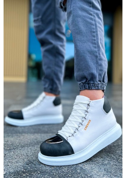 Bağcıklı Erkek Sneaker Bot Beyaz Antrasit modelleri