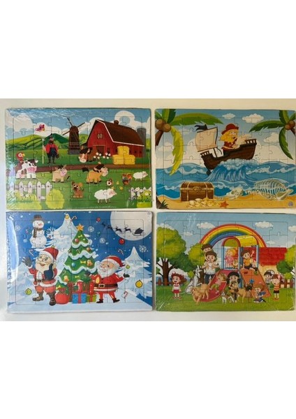Çocuk Puzzle Orta Boy 42 Parçalı 4 Adet
