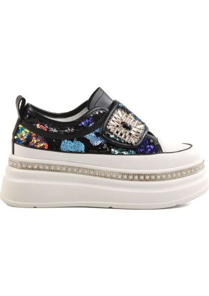 Siyah Kalın Taban Kadın Sneaker