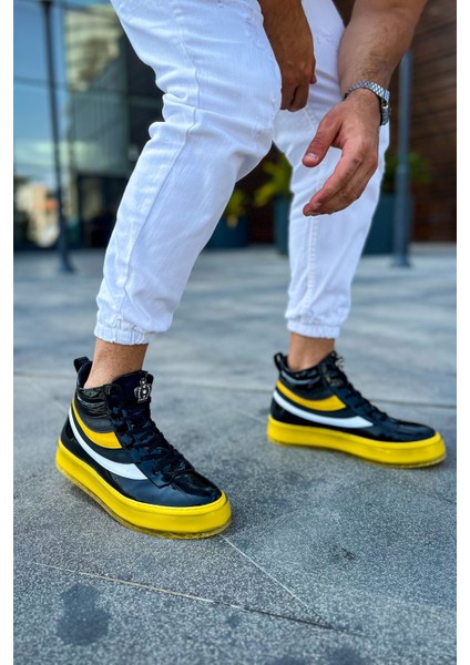 Bağcıklı Erkek Sneaker Bot Sarı
