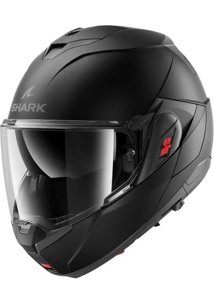 Oxo Dark Shadow Mat Siyah Çene Açılır Kask