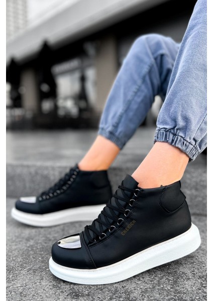 Bağcıklı Erkek Sneaker Bot Siyah