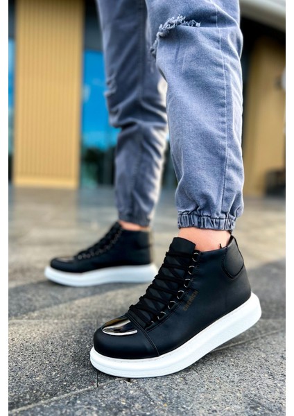 Bağcıklı Erkek Sneaker Bot Siyah