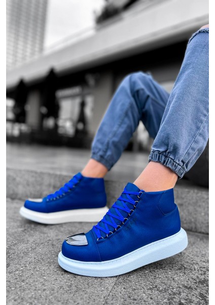 Bağcıklı Erkek Sneaker Bot Mavi modelleri