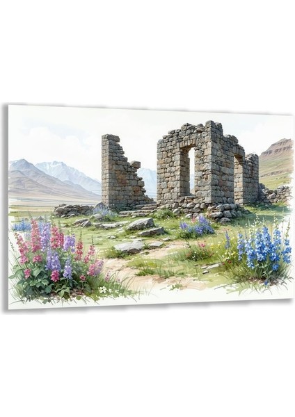 Doğa Manzaralı Cam Tablo - Anadolu - Yatay Motif 03-087