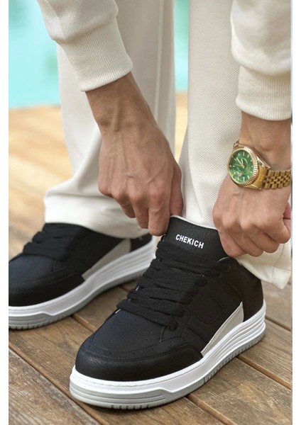 Sho2410 Bağcıklı Yüksek Taban Cbt Avax Erkek Spor Ayakkabı Sıyah modelleri