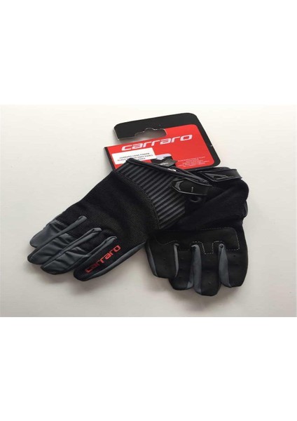 Uzun Parmak Eldiven Siyah PK-3020 - Siyah Gri - Medium