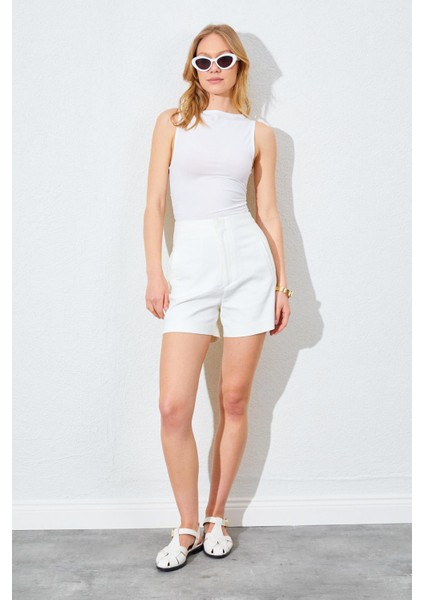 Kadın Ekru Kayık Yaka Yanları Büzgülü Sandy Bluz indirimleri