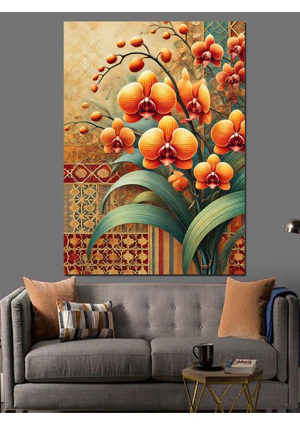 Tropikal Sarı Çiçekler Dekoratif Kanvas - Mdf Ahşap Tablo modelleri