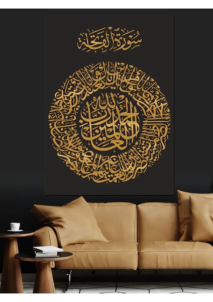 Fatiha Suresi Hat Sanatı Dekoratif Kanvas - Mdf Ahşap Tablo modelleri