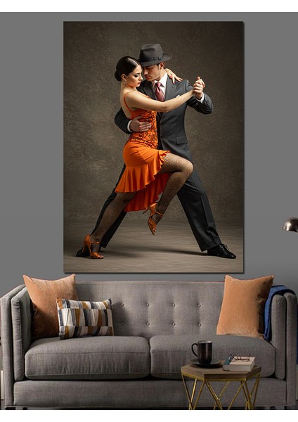 Tango Dansı Çifti Dekoratif Kanvas - Mdf Ahşap Tablo fiyatları