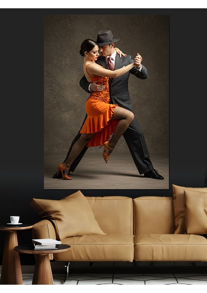 Tango Dansı Çifti Dekoratif Kanvas - Mdf Ahşap Tablo fırsatları