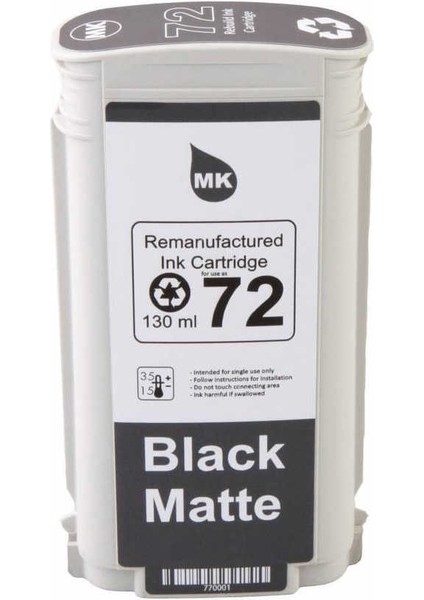 Hp 72 / C9403 Mat Siyah Muadil Kartuş