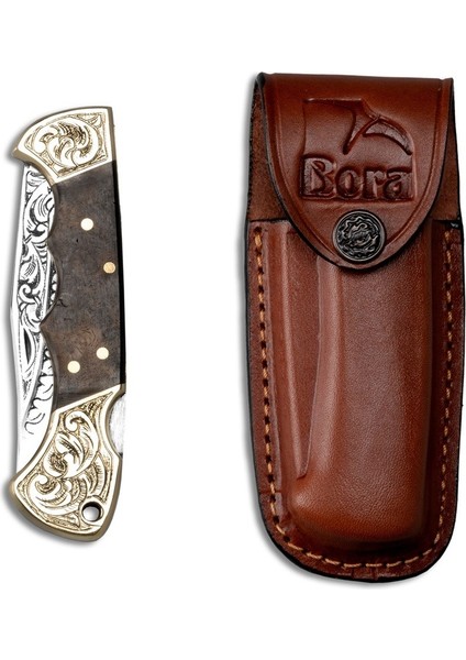 Bora 211 Büyük Boy Ergonomik Kök Ceviz Saplı Gravürlü Çakı fırsatları