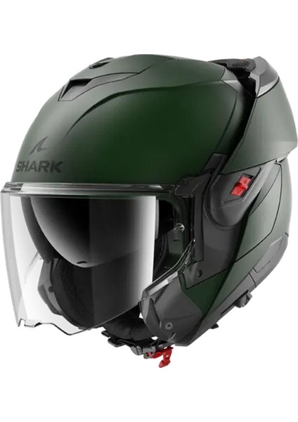 Oxo Blank Mat Yeşik Çene Açılır Kask