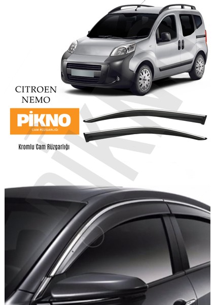 Citroen Nemo Kromlu Cam Rüzgarlığı 2'li
