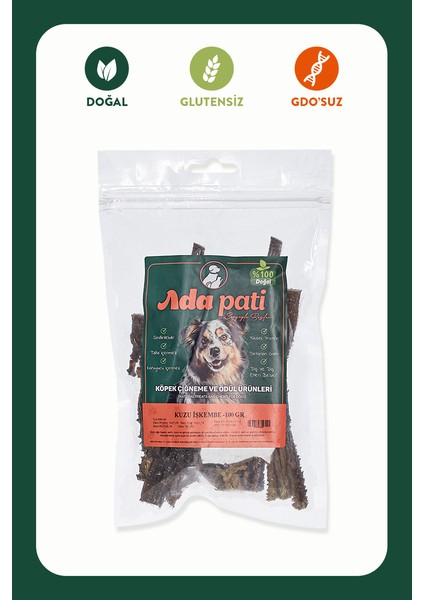 Kuzu Işkembe 15cm 100G Köpek Ödül Maması