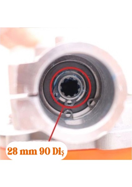 Solax 28 mm 9 Diş Tırpan Yedek Çapa Aparatı Bıçağı Mtp2 Toprak Işleme Belleme Çapalama Uyumlu modelleri