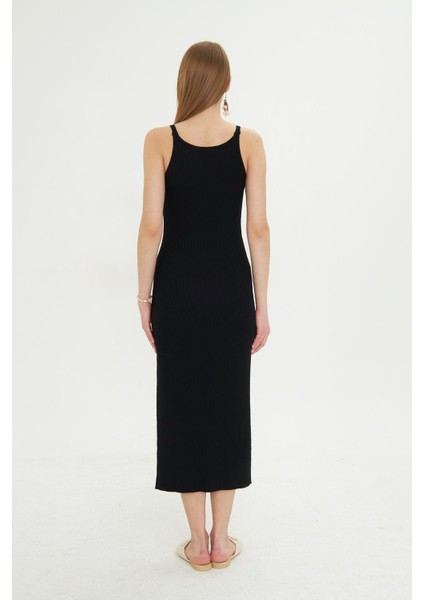 Kadın Halter Yaka Fitilli Triko Elbise 2523 fırsatları