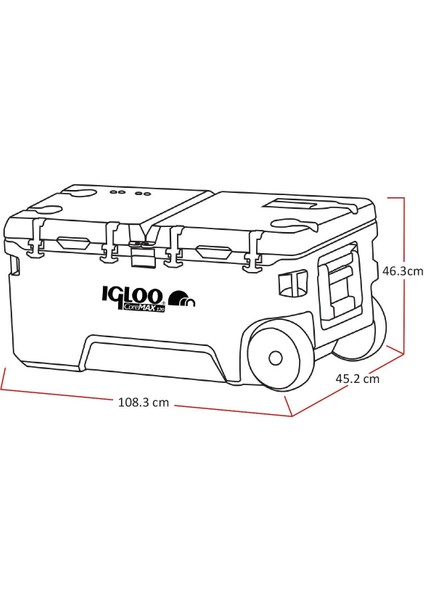 Igloo Coremax 120 Tekerlekli Buzluk 120 Litre