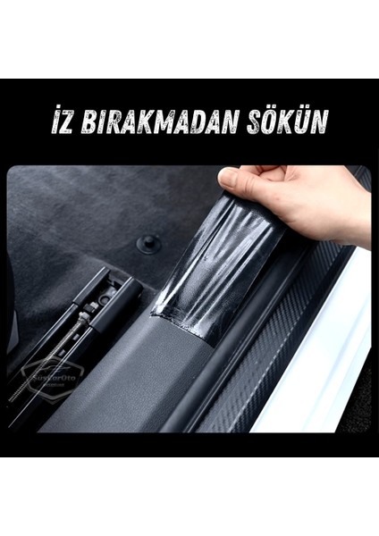 Üniversal Araç Içi 3D Siyah Karbon Kapı Eşik Bandı Arka Tampon Eşiği Koruma Folyosu Orijinal Hava Kanallı 7cm 5metre fırsatları