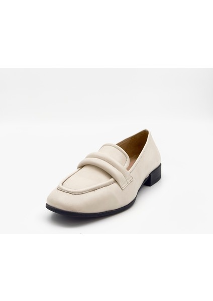 Deri Beyaz Loafer - Kadın Günlük Ayakkabı modelleri