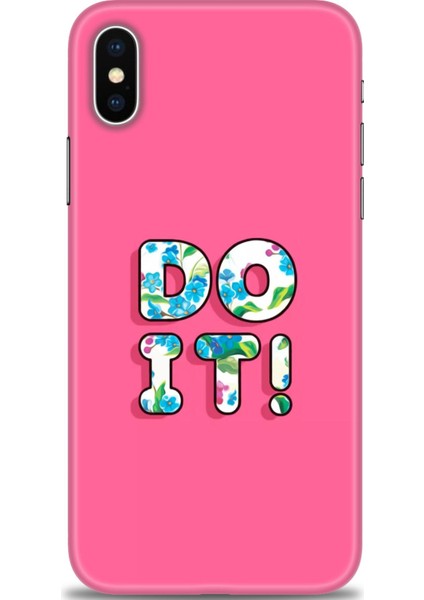 Apple iPhone x Kılıf Hd Baskılı - Do It