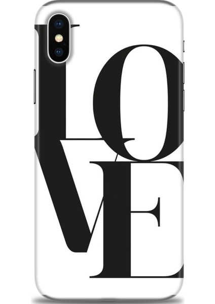 Apple iPhone Xs Kılıf Hd Baskılı - Love