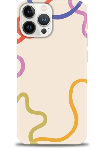 iPhone 14 Pro Kılıf Hd Baskılı - Renk Çizgileri