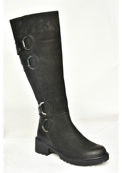 T654047201 Siyah Nubuk Kadın Çizme fırsatları