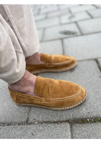 Yeti Leather Espadril Deri Günlük Erkek Ayakkabı Camel