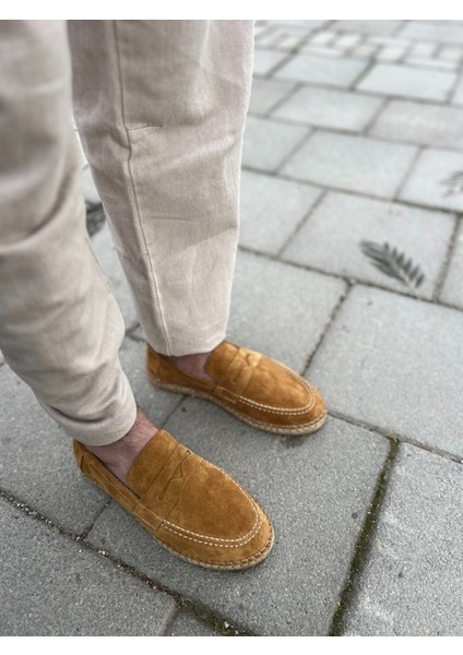 Yeti Leather Espadril Deri Günlük Erkek Ayakkabı Camel