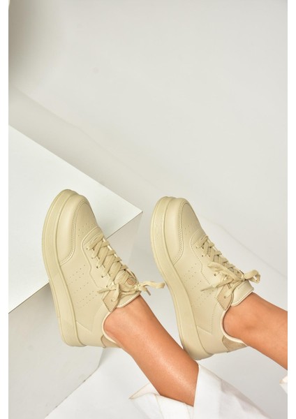 U702015809 Bej Spor Ayakkabı Sneakers fırsatları