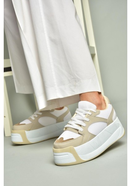 U973219009 Ten Kalın Tabanlı Spor Ayakkabı Sneakers
