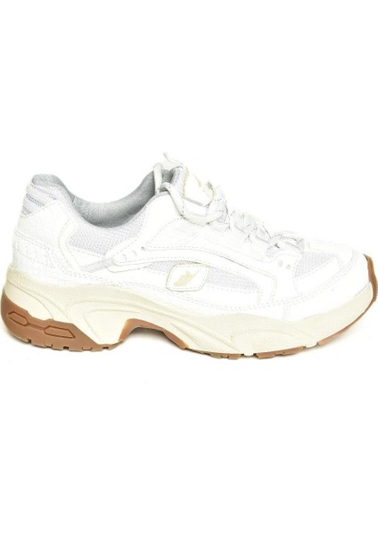 U312414209 Beyaz Kalın Tabanlı Spor Ayakkabı Sneakers