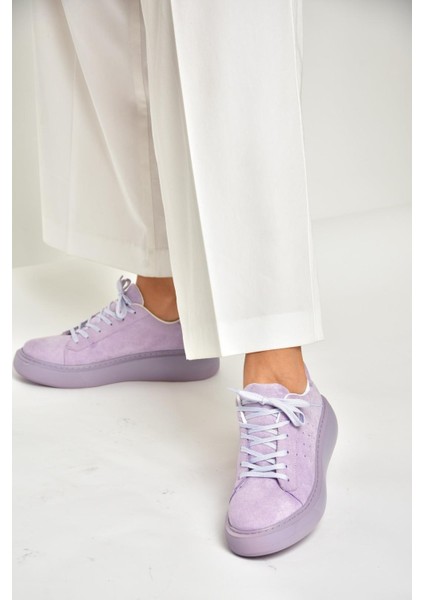 P602045002 Lila Süet Kadın Spor Ayakkabı Sneakers fırsatları