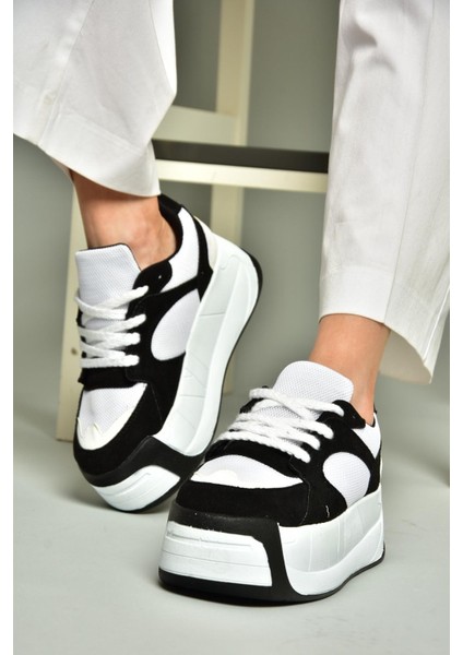 U973219002 Siyah/beyaz Kalın Tabanlı Spor Ayakkabı Sneakers fiyatları