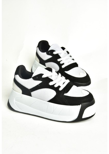U973219002 Siyah/beyaz Kalın Tabanlı Spor Ayakkabı Sneakers indirimleri